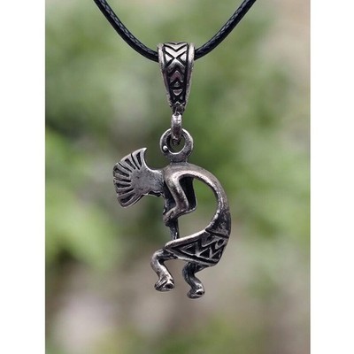 Kokopelli Flöte Anhänger Sterlingsilber Halskette - Südwesten Symbol Stil