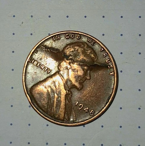 🔥🔥🔥 1948 Lincoln Wheat Penny MAJOR LAMINATION ERROR! 🕟 XF