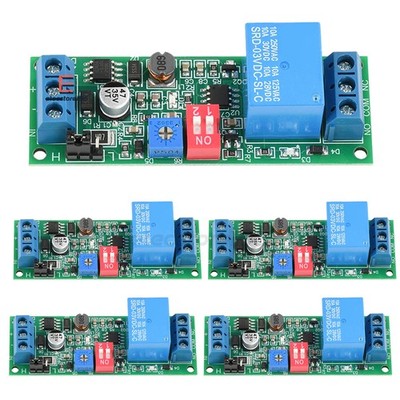 5PCS DC 4-30V Power Adjustable Delay Relay Timer Control Module 4 Gear Switch