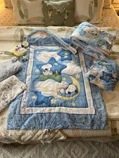 Vintage Baby Snoopy Blanket Baby Bed Set - Blanket, Sheets, Bed Skirt, Mobile