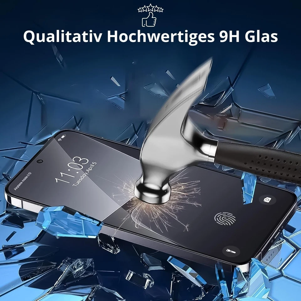 Panzer Display Glas für Xiaomi Redmi Google Pixel Set Kameraschutz Folie 9H Hart - Bild 3 von 4