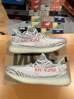 Size 9.5 - Men s adidas Yeezy Boost 350 V2 Blue Tint B37571 Sneaker Shoes 2017