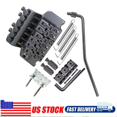 Black Floyd Rose Double Locking Tremolo System Bridge for Electric Guitar Parts