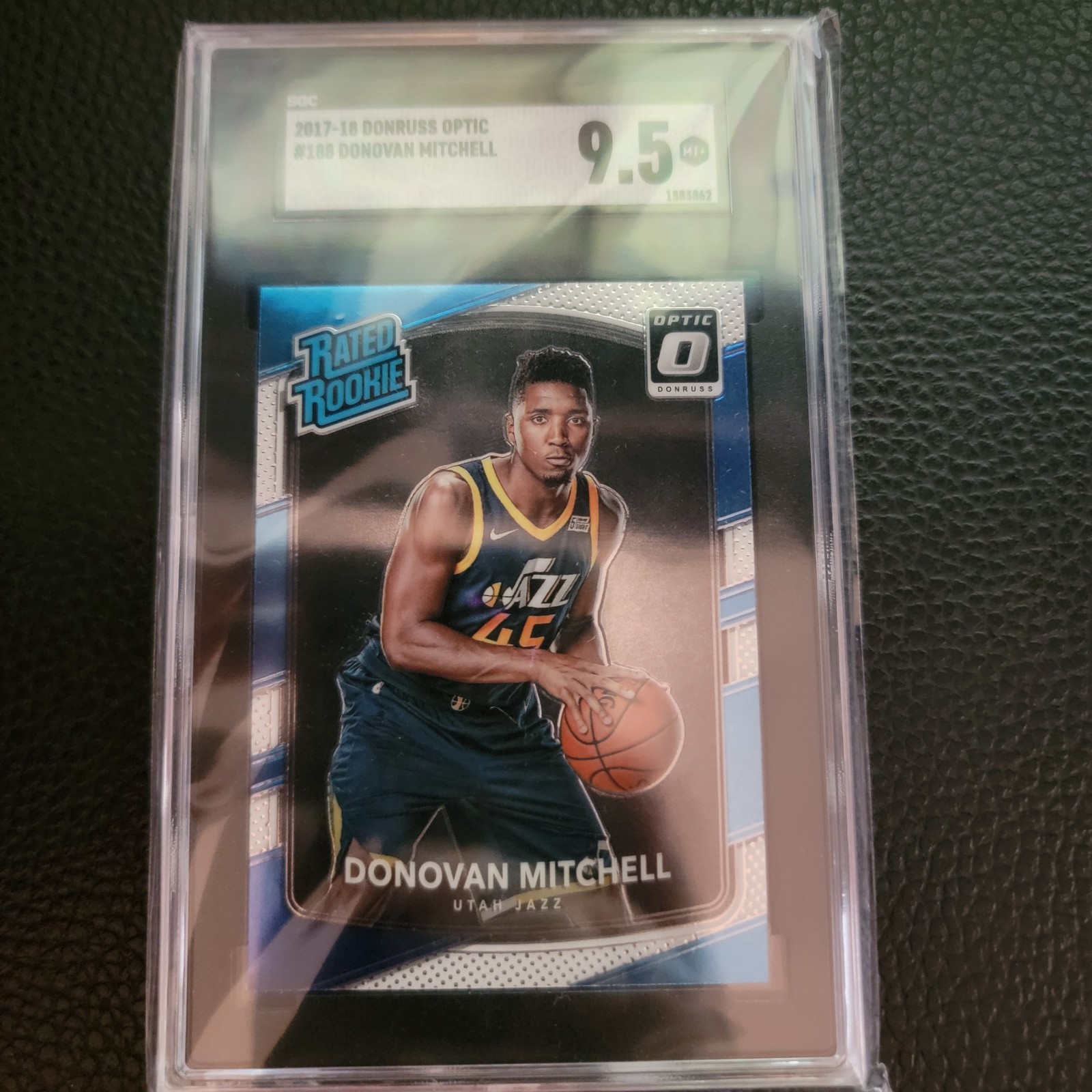2017-18 Donruss Optic #188 Donovan Mitchell RC Rookie Jazz SGC 9.5 Mint
