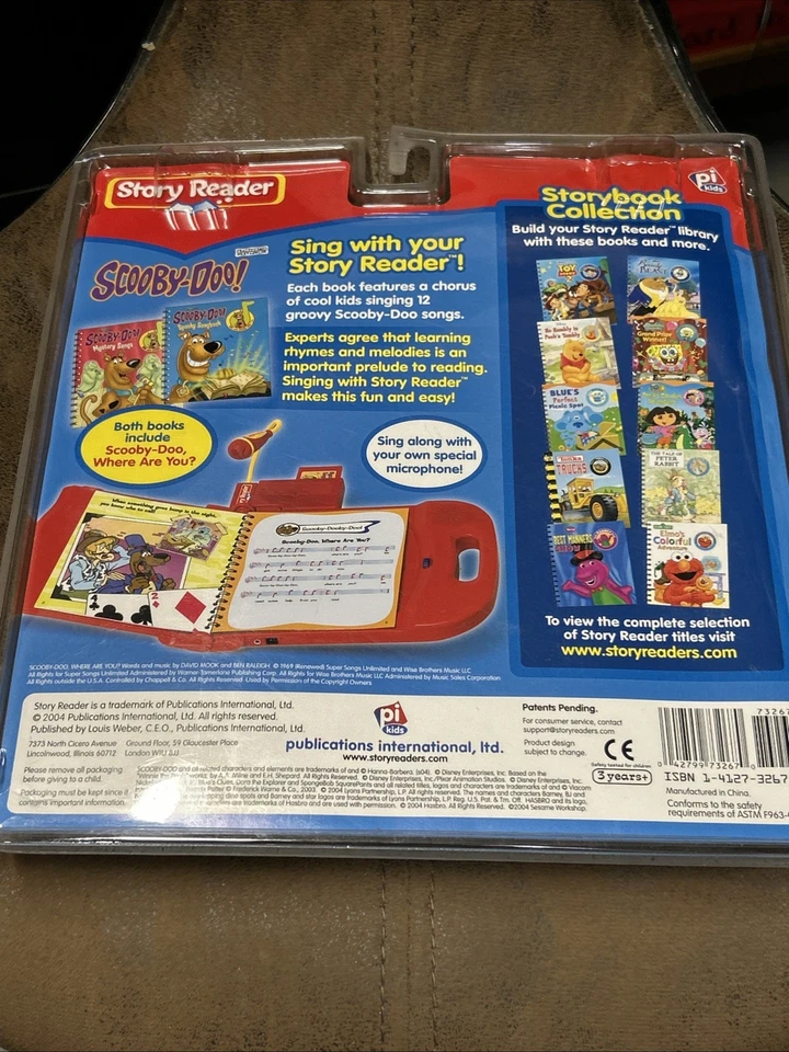 Story Reader with 2 Songbooks alMicrophone Set Scooby Doo Halloween ghosts rare - Image 4 of 4