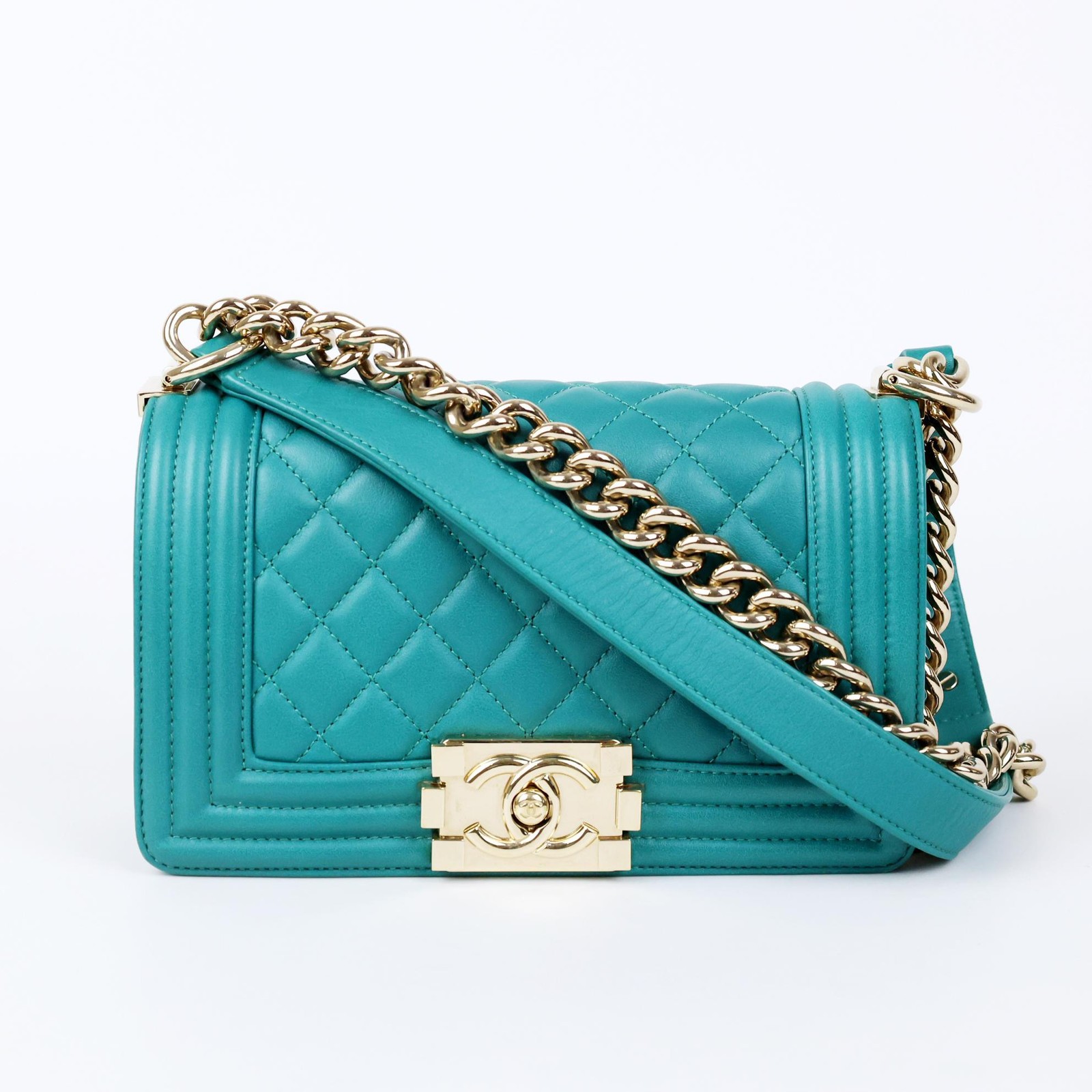 Chanel Leboy Green Lambskin Small Crossbody Bag Handbag CC23-28659328-XH