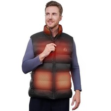 Heated Vest for men with Battery Pack, Rechargeable, Lightweight Large Black