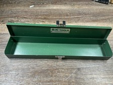 Vtg Green Sk Tools Roughly 15x 3 Metal Socket Set Tool Box Only - Usa Vtg Green Sk Tools Roughly 15x 3 Metal Socket Set Tool Box Only - Usa
