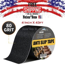 Anti Slip Tape For Stairs, Black 4" x 43Feet Wide  Waterproof Grip Tape, USA