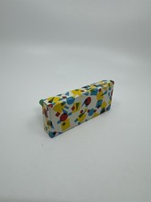 Vintage 1950s Tin Litho Winding Noisemaker USA Geometric Shapes Squares Circles