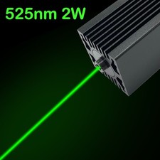 525nm 2W Green Dot Laser Module TTL Modulation Focusable Spot Laser Diode Module