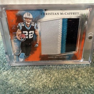 CHRISTIAN MCCAFFREY 2017 PANINI ORIGINS ROOKIE JUMBO JERSEYS PATCH ORANGE #D /75