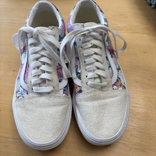 Vans Old Skool Sneakers Women s 8 Floral Print Suede Upper