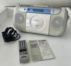VTG Sony CD Radio & Cassette Recorder Player Stereo Jam Boombox CFD-E100 Remote