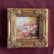 Cornice per Foto Dal Design Retrò, Cornice Decorativa con Ornamento Dorato