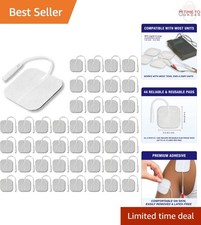 TENS Unit Pads 2x2 Reusable Electrodes Latex-Free Muscle Stimulator Therapy