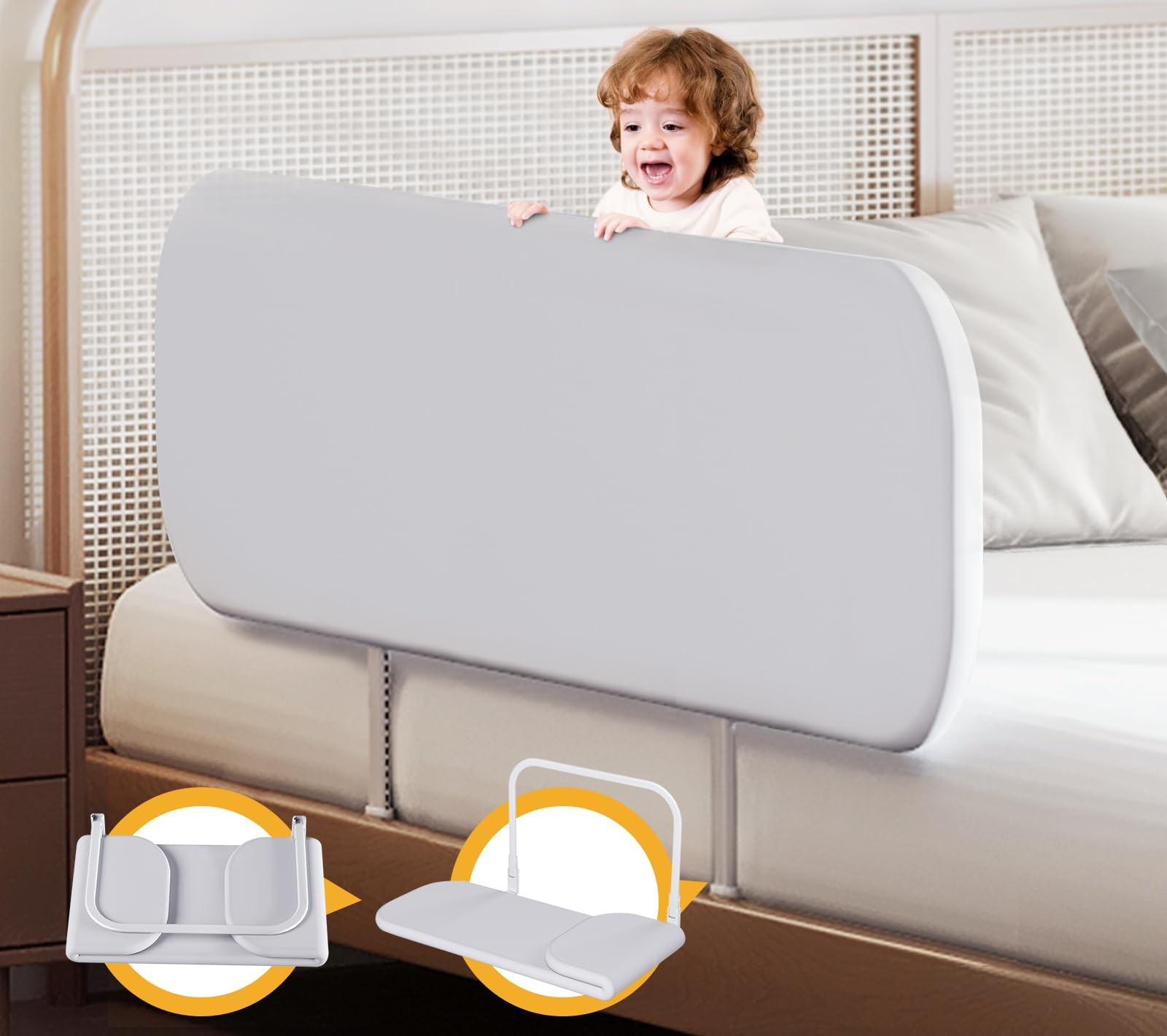 Toddler Bed Rails for Travel - Baby Guard Bed Rail Portable 
