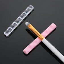 2 PCS Acrylic Nail Art Brush Holder Stand, Transparent Nail Brush Holder for Nai