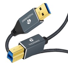 USB 3.0 A to USB B Cable 1.6FT, Type A Male to Type B 3.0 Male Printer Cable ...