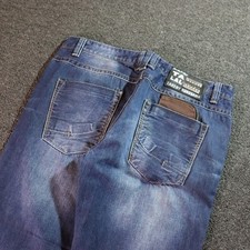 Takeby Kurosawa Mens 34x25 Blue Jeans Embelli...