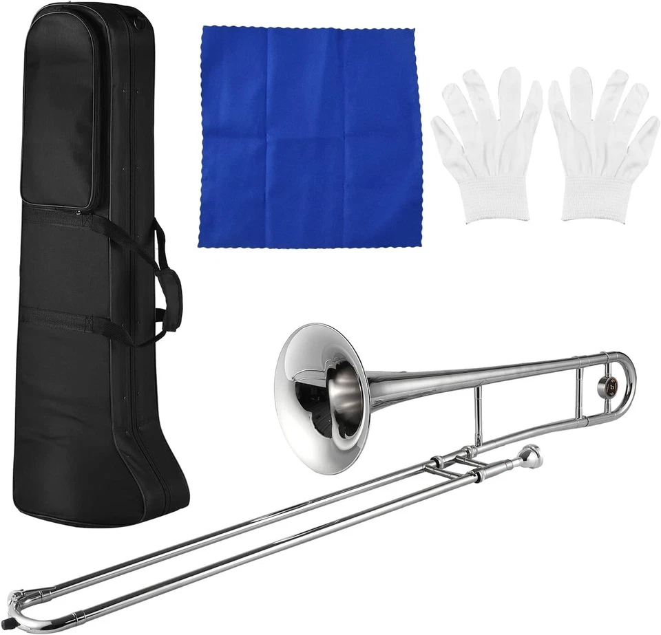 Juego completo de trombón alto: boquilla de cuproníquel y kit de limpieza incluidos Foto 3 de 4