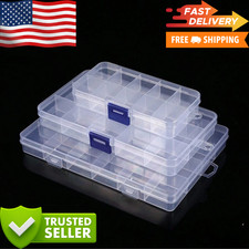 24 Slots Clear Plastic Jewelry Storage Box Beads Case Organizer Tools Container