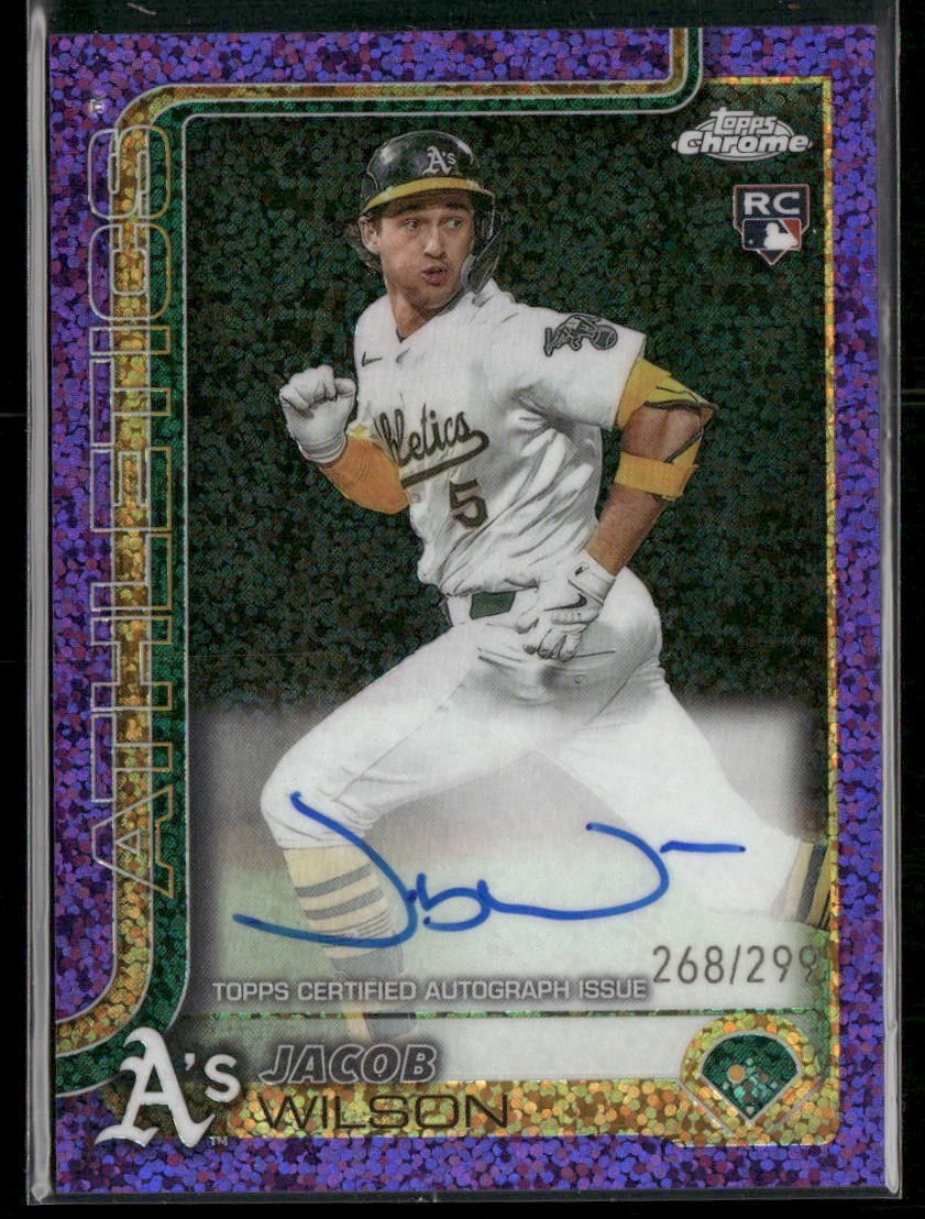 2025 Topps Chrome Jacob Wilson Rookie Auto Purple Speckle /299