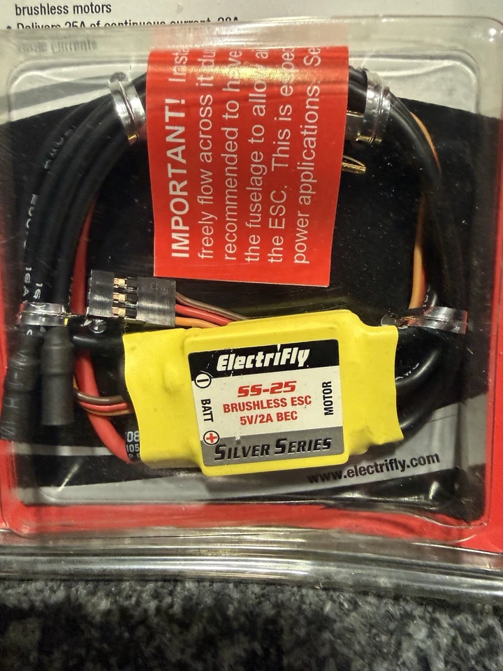 ElectriFly Silver Series 25A Brushless Electronic Speed Controller GPMM1820 - Image 2 of 4