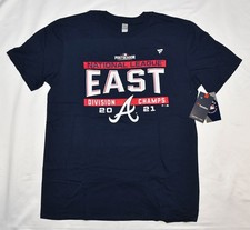 New Fanatics Atlanta Braves 2021 National League East Champions Shirt Large Navy