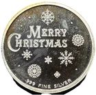 1/4 oz .999 Silver Merry Christmas Round - 8 Grams #002