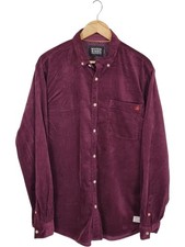 Scotch & Soda Corduroy Shirt Burgundy Mens Medium Button Up Cotton