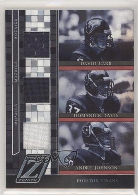 2005 Donruss Zenith Mozaics Materials 71/100 Domanick Davis David Carr HOF 2t7