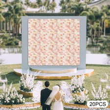 20 Pieces Flower Wall Panel Artificial Floral Backdrop Wall Decoration Backdrop