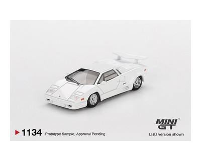 Mini GT Lamborghini Countach 25th Anniversary White #1134 1/64 | eBay