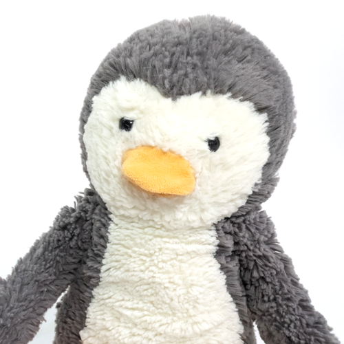 Jellycat Bashful Penguin 9" Medium Plush Gray Orange White Stuffed Animal - Picture 3 of 10