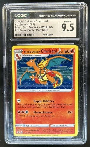 2022 Pokemon SWSH Black Star Promos Special Delivery Charizard #SWSH075 CGC 9.5