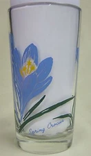 Spring Crocus Peanut Butter Glass Glasses Drinking Kitchen Mauzy 97-5