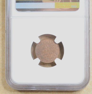 NGC-MS62RB　イギリス領　インド　 1/4Anna 　1901（C） NGC-MS62RB イギリス領 インド 1/4Anna 1901（C） - メルカリ