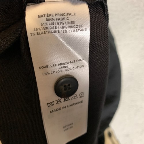NWT Vanessa Bruno Moustique Pant Women's 34 Black Tapered Linen Blend Ankle $298 - Picture 7 of 16