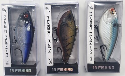 (Lot Of 3) 13 Fishing Magic Man 75 Lures Wt 3/4oz MM1
