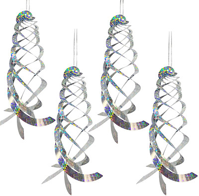 Sfcddtlg 4PCS Bird Repellent Spiral Reflectors-15.8 Inch Hanging Reflective B...