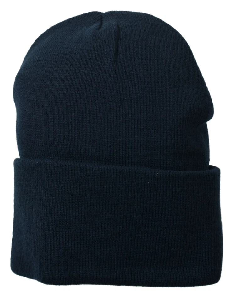 Georgetown Hoyas Equipo NCAA Logo Puños Tejido Azul Marino Gorro Invierno Sombrero Foto 2 de 2