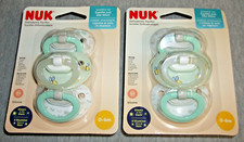  2 Packs NUK Orthodontic Pacifiers 0-6 Months  Glow in the Dark  3 per Pack