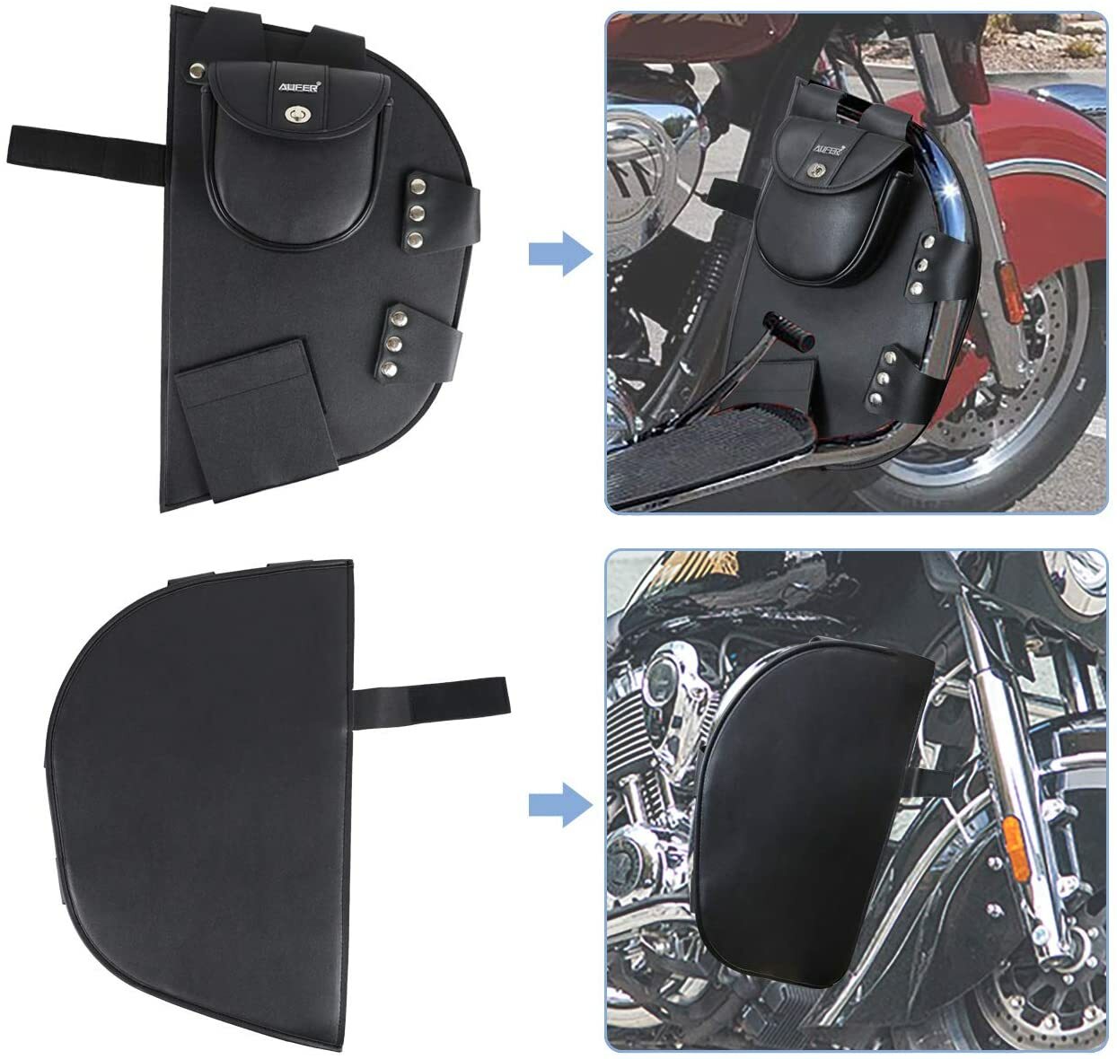Crash Bar Cover Soft Lowers Chaps Leg Warmer bag Compatible with 2014- Chieftain