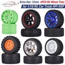 4PZ AUSTARHOBBY RC Gomma Pneumatici 12mm Mozzo Esagonale Ruote per 1/10 Traxxas Auto