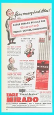 EAGLE PENCIL Company pencils vintage PRINT AD from 1943 writing pleasure