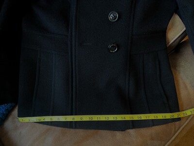 m 6個セット St. John's Bay Women's Peacoat Petite Medium Wool Cashmere Black
