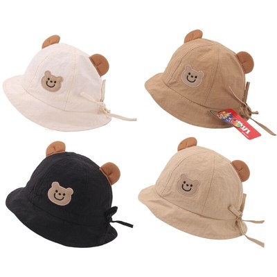 Bear Bucket Sun Hat Unisex Sun Hat with Bear Ears Bucket Hat for Outdoor Trips