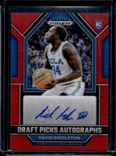David Singleton UCLA Basketball Panini Red prizm Autograph Rookie Card Auto /149