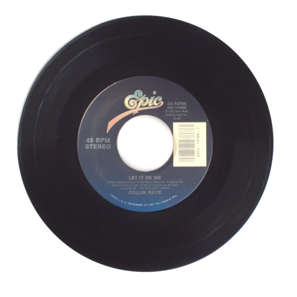 Collin Raye - I Want You Bad (And That Ain't Good); Let It Be Me - 45 RPM 7" - Image 2 of 2